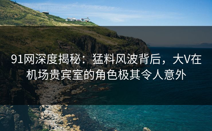 91网深度揭秘：猛料风波背后，大V在机场贵宾室的角色极其令人意外